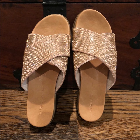 Rose Gold Slide with 1-1/2” cork/rubber heel - Picture 5 of 5